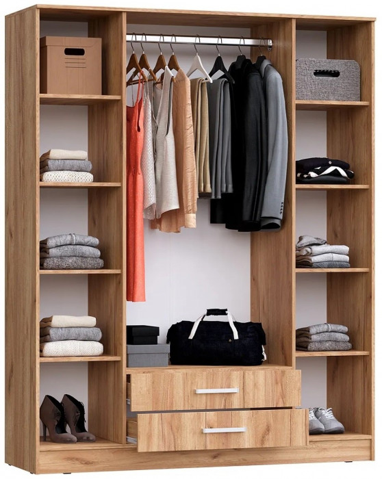 Мартина Шкаф для одежды 4-дверный (Венге / Белый)