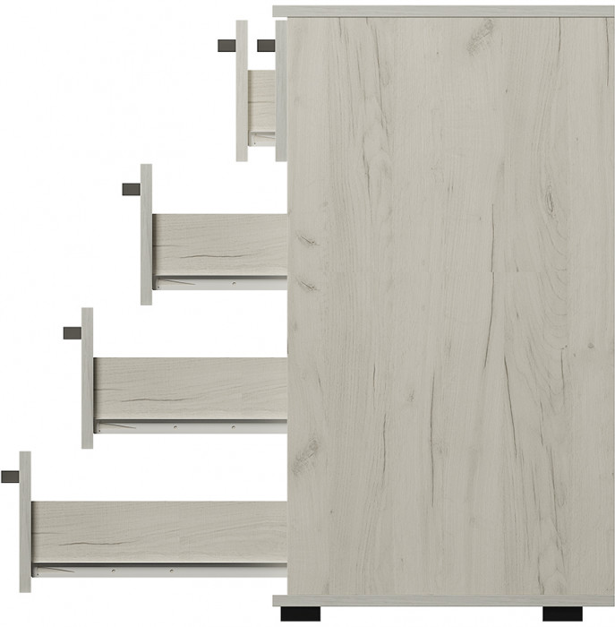 Комод "Стандарт №5" НЕВ (800х828х460) дуб крафт белый