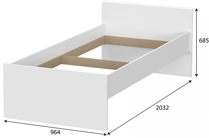 Кровать с основанием и ящиком Токио 90х200