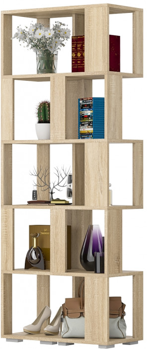 Стеллаж СВК 2 шт., цвет дуб сонома, ШхГхВ 70х35х179 см.