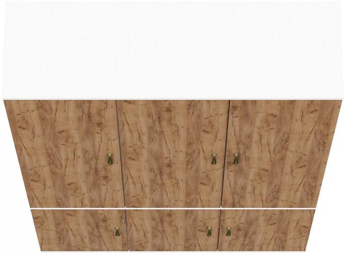Лидер-8 Модуль Пенал МД 21Б + Шкаф МД 20Б, цвет белый шагрень/крафт золото, ШхГхВ 120х37,5х190 см., НЕ универсальная сборка