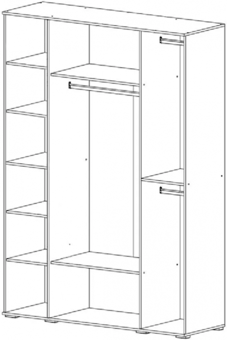 Норд Шкаф 4-х створчатый 1600 крафт