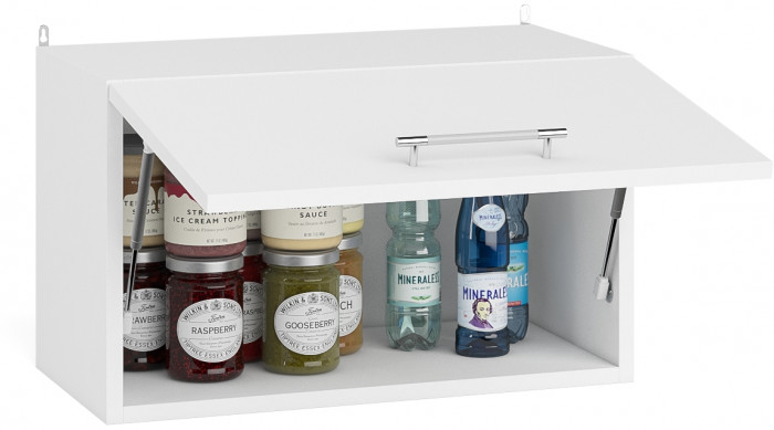 Кухня Мебель--24 ШВГ600 Шкаф горизонтальный 60 см., корпус белый/фасад ДСП белый