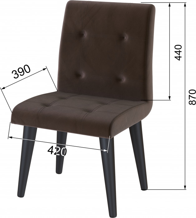 Стул Лилу коричневый