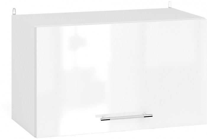 Кухня Мебель--24 ШВГ600 Шкаф горизонтальный 60 см., корпус белый/фасад МДФ белый глянец