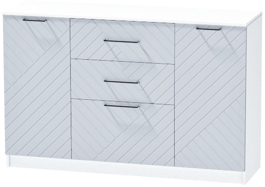 Комод №3 "Иннэс-7", Белый/Монблан Р-826