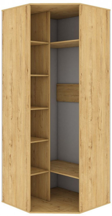 Бруно 01 Z Шкаф угловой Дуб Вотан / Серый графит