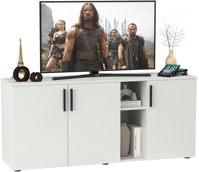 Эйр Гостиная 16.55 Тумба под ТВ, белый шагрень