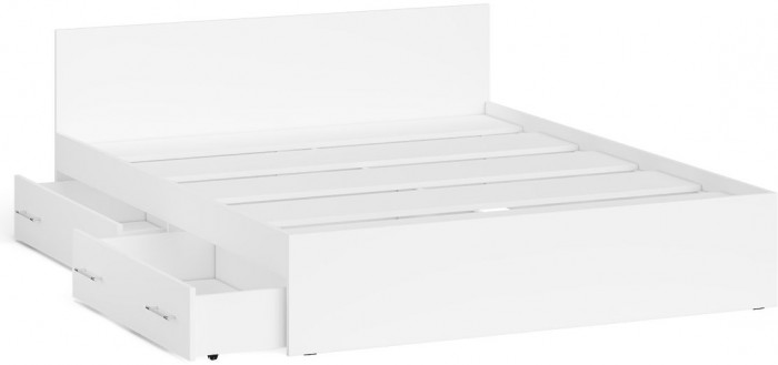 Мори Кровать с ящиками 1600, белый