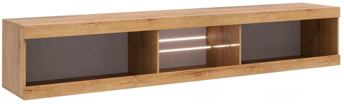 Прага Модульная Гостиная, вариант №3, вотан/Черный глянец