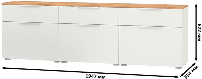 Октава 16.127 Тумба для обуви + 16.127 Тумба + 16.127 Тумба, белый шагрень/дуб крафт золотой/фасады МДФ белый шагрень