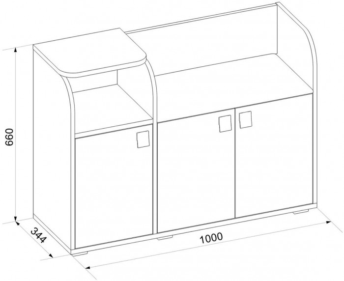 Ивушка 5 Тумба для обуви Ясень Шимо Темный / Светлый
