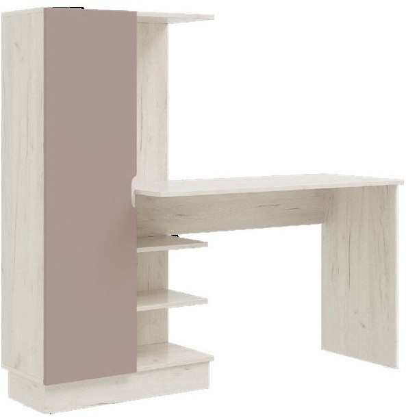 Юниор-4 Компьютерный стол (Шарли пинк, Крафт белый)