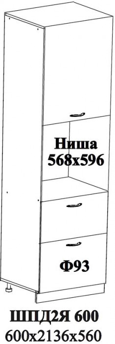 Ф-93 Катрин (ШПД2Я 600) МДФ софт вайт