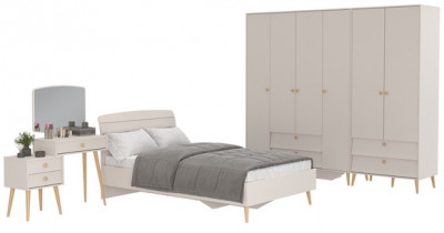 Афина Спальня 20-1200, цвет кашемир серый, сп.м. 1200х2000 мм., б/м, основание есть - фанера