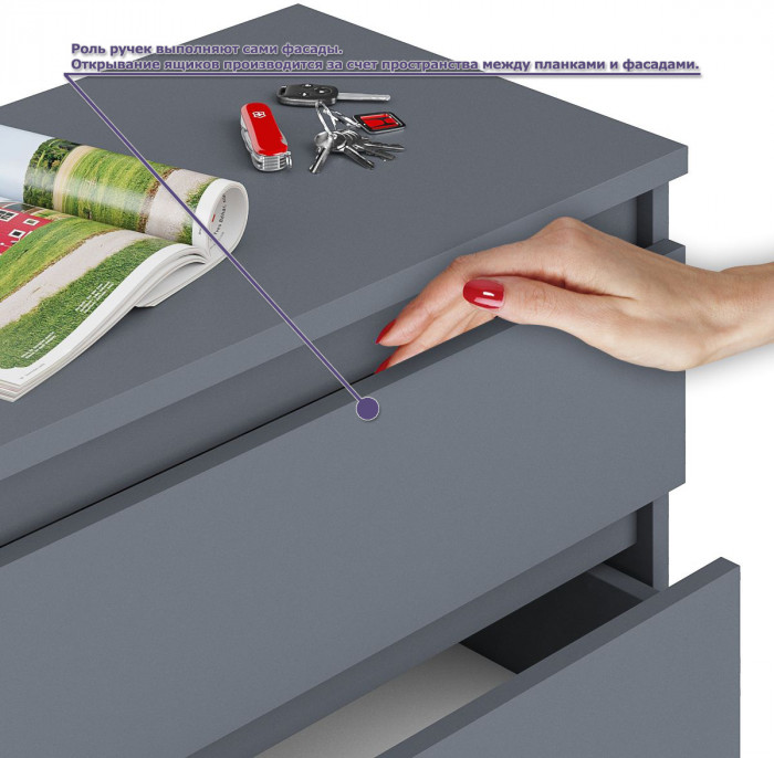 Мори компьютерный стол МС-16 левый + Тумба ТМП400.1 + Полка 1200, графит