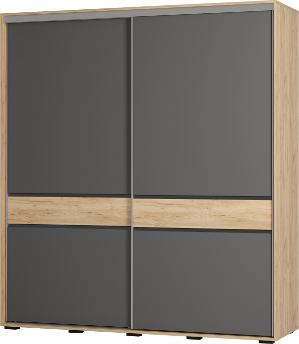 Шкаф-купе "Крафт-10" Крафт/Графит