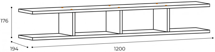 Полка навесная Прима АН-01