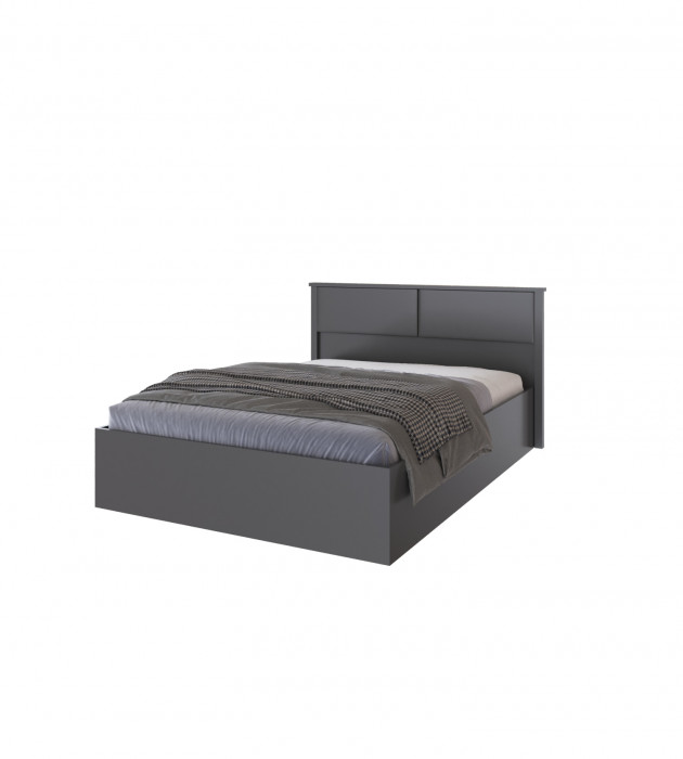Толедо Кровать 140 графит серый, ортопед