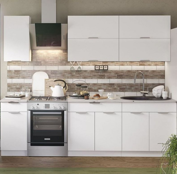 кухня Ника-1 белый/эмаль