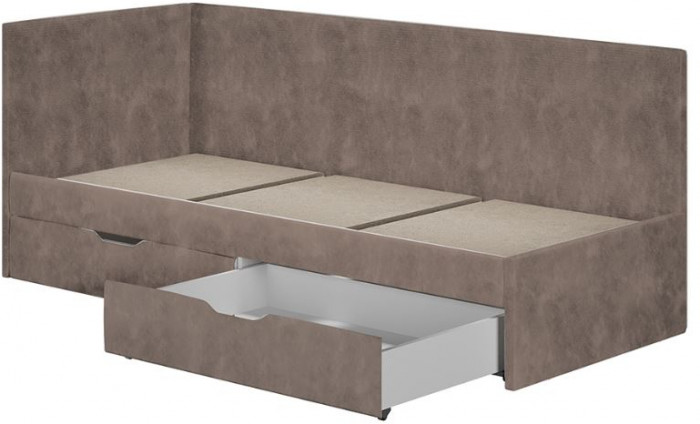 Кровать односпальная "Лео" КР-49 Белый/Маренго