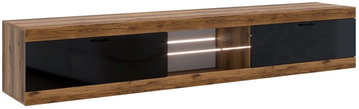 Прага Модульная Гостиная, вариант №3, делано/Черный глянец