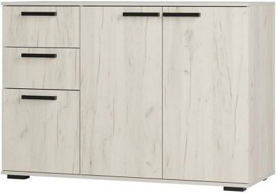 Комод Стандарт-3, Дуб крафт белый