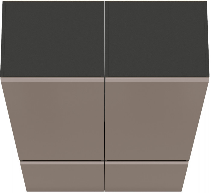 Сидней 13.200 Шкаф 2 штуки, цвет корпус: антрацит/фасады: МДФ веллюто капучино, ШхГхВ 100х41,3х205,2 см., универсальная сборка