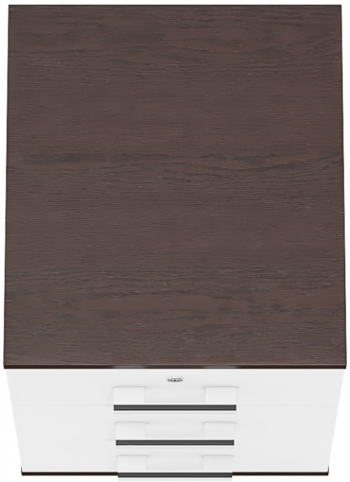 Тумба выкатная С-МД-3-02, венге/белый шагрень