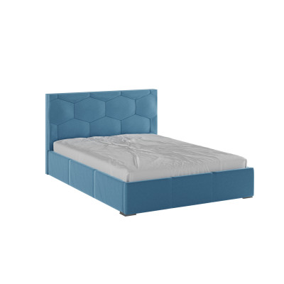 Манука Кровать интерьерная 140 светло-голубой, ортопед