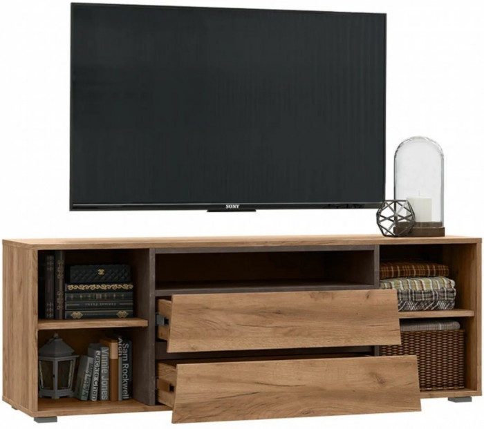 Модульная гостиная Соренто, композиция 2 (Дуб Крафт / Бетон)