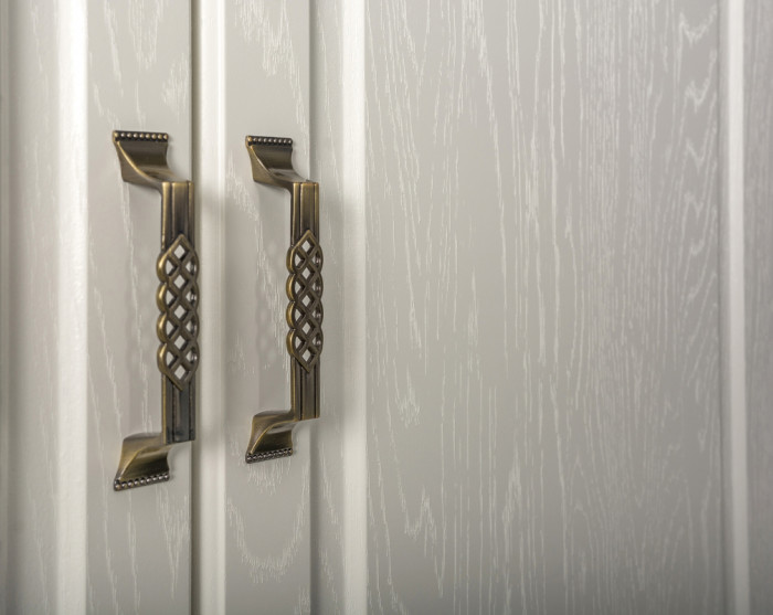 Ливерпуль Шкаф для одежды 13.134 + карниз, ясень ваниль/белый