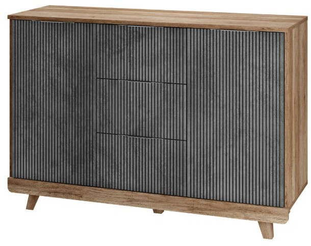 Комод "Мегаполис" КМ-15 Дуб каньон/M25 бетон графит