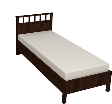 Кровать с ортопедическим основанием (дерево) Sherlock 50 Люкс 90х200, орех