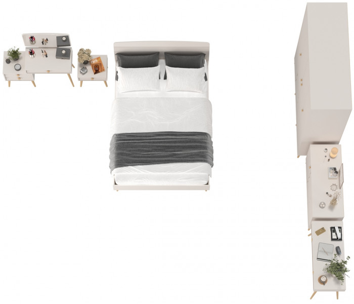 Афина Спальня 35-1400, кашемир серый