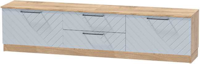 Тумба-4 под ТВ напольная "Иннэс-7", Крафт золотой/Монблан Р-846