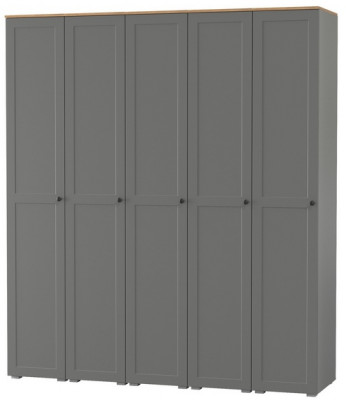 Остин 13.225 Шкаф-пенал 5 шт., серый графит/дуб крафт золотой