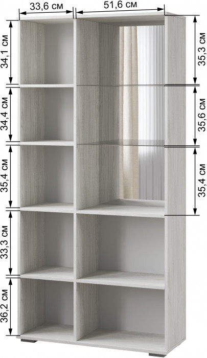 Модульная гостиная Ливорно, набор 1, Ясень анкор светлый/Патина серебро