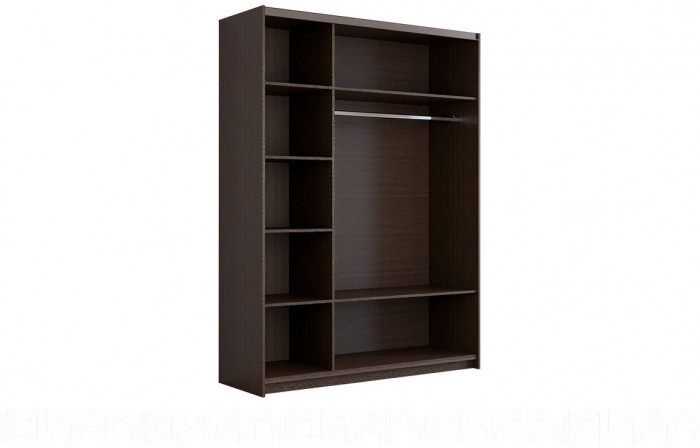 Шкаф-купе Иннэс-5 1600 Ф1/Ф1, Белый глянец