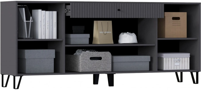 Оливия Комод (Графит, Графит Софт)