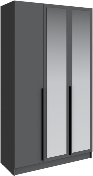 Шкаф Мадрид (1,3) с зеркалом, Графит серый