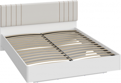 Кровать парящая 180 КР-411-16-18 с ортопед основанием, Белый/Ткань MARBEL 103