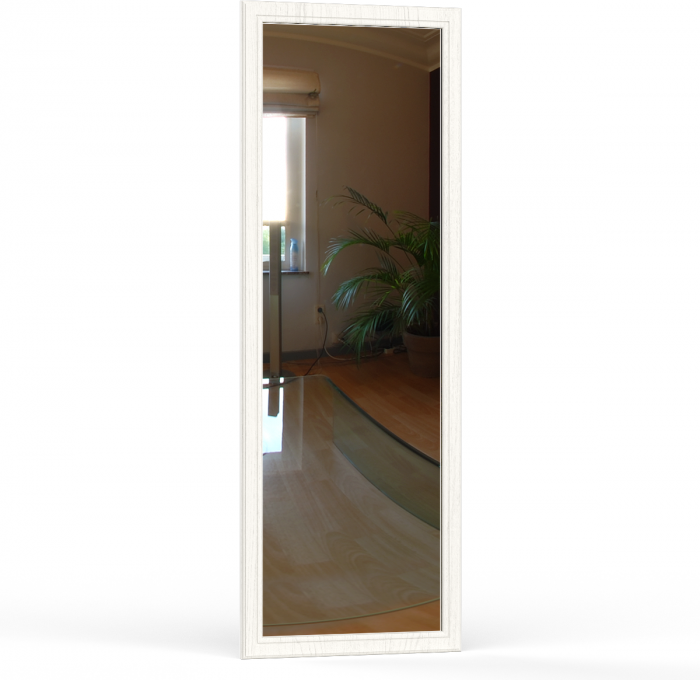 Ливерпуль Шкаф многоцелевого назначения 13.21 + карниз + Зеркало 03.242, ясень ваниль/белый