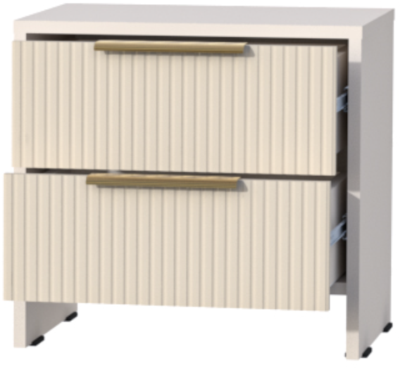 Тумба 2 ящика Кэт-3, Кашемир/Тирамису матовый