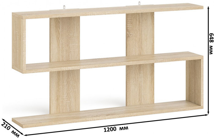 Мори компьютерный стол МС-2 + Комод МК800.1 + Полка 1200, дуб сонома/белый