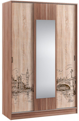 Орион шкаф-купе ясень шимо/дуб сонома