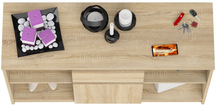 Мори Тумба ТВ МТВ1204.1, цвет дуб сонома, ШхГхВ 120,4х41х73 см.