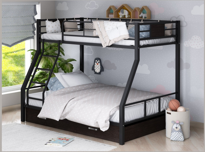 Двухъярусная кровать Гранада-1Я (Коричневый, Крем)