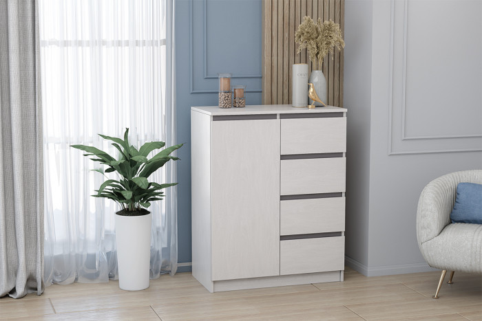 Кэт-1 Комод 1-Ств./Ящики, Ясень анкор светлый/Графит