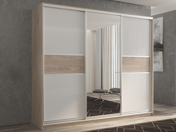 Шкаф-купе Кааппи 10 Кастелло Серый 240х60х230 см